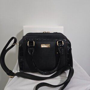Black satchel handbag